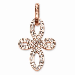 Thomas Sabo Rose Gold CZ Love Knot Pendant