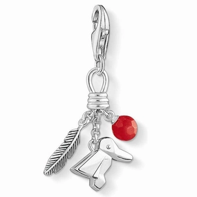Thomas Sabo Silver Bird Feather Berry Charm