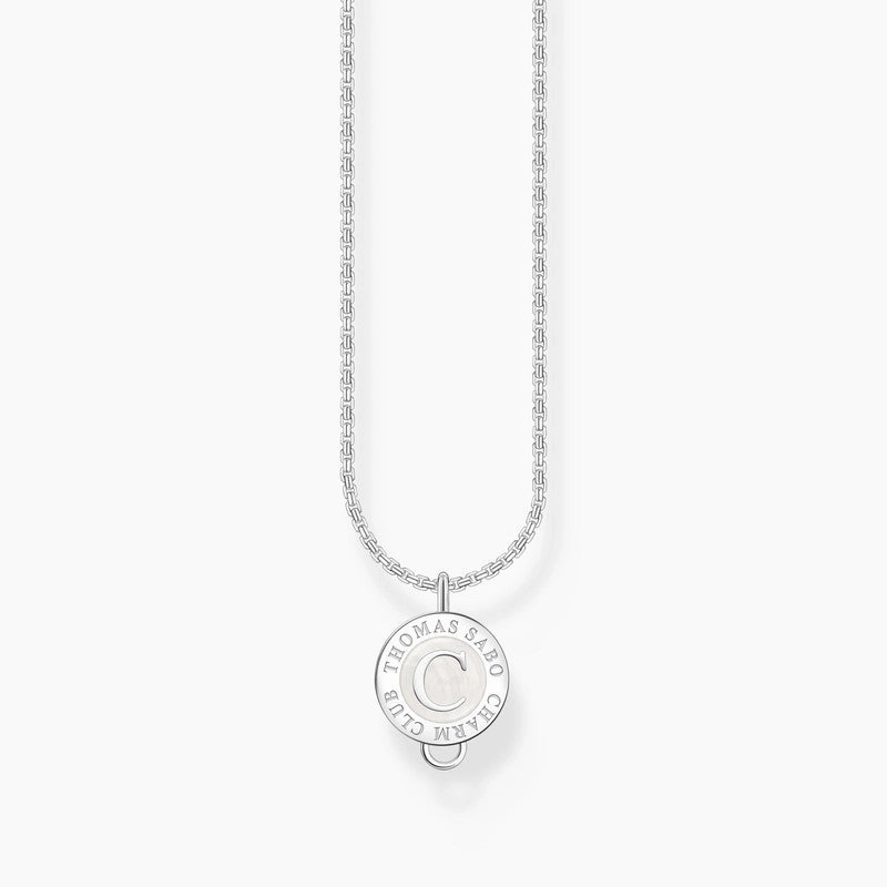 Thomas Sabo Silver Charm Necklace with White Charmista Coin