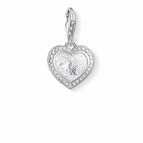 Thomas Sabo Silver Cubic Zirconia Heart Charm