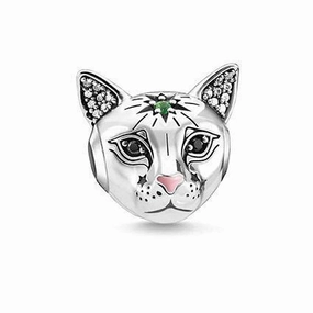 Thomas Sabo Silver CZ Cat Head Bead