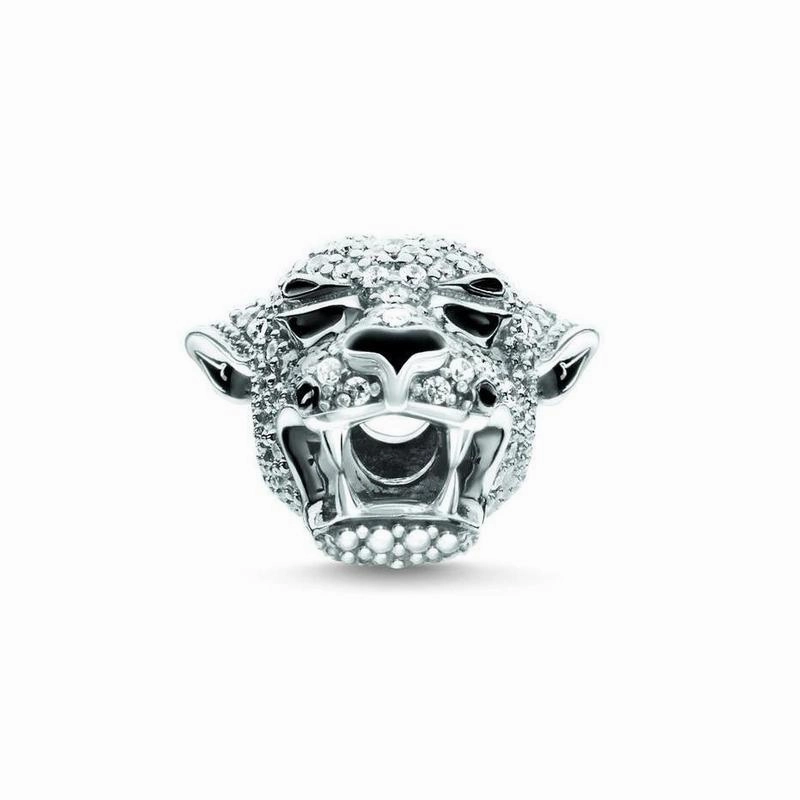 Thomas Sabo Silver CZ Tiger Bead