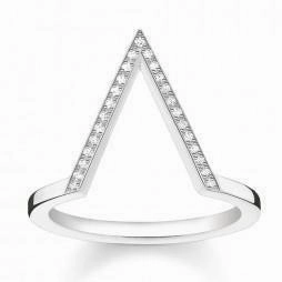 Thomas Sabo Silver Diamond Open Triangle Ring