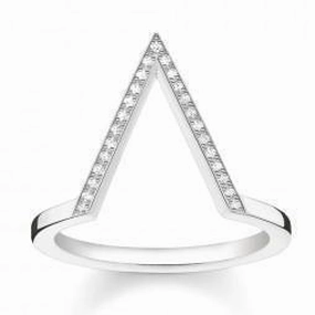Thomas Sabo Silver Diamond Open Triangle Ring
