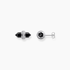 Thomas Sabo Silver Ear Studs with Hexagonal Onyx