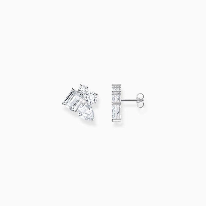 Thomas Sabo Silver Ear Studs with White Zirconia