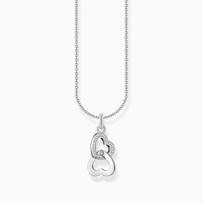 Thomas Sabo Silver Necklace with Intertwined Hearts Pendant