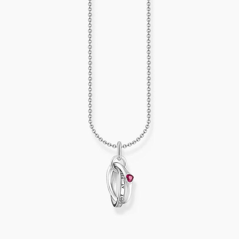 Thomas Sabo Silver Necklace with Together Ring Pendant