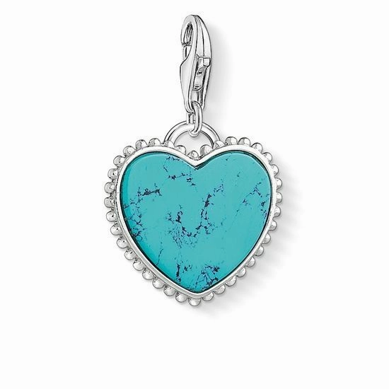 Thomas Sabo Silver Turquoise Heart Charm