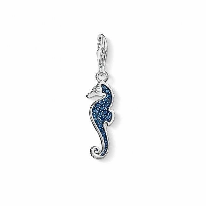 Thomas Sabo Silver Zirconia Blue Seahorse Charm