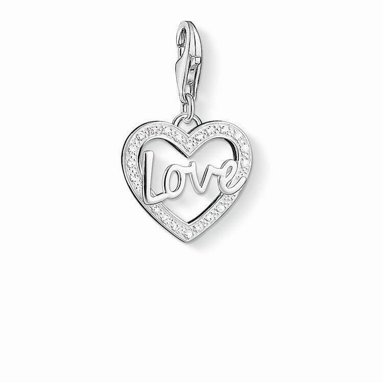 Thomas Sabo Silver Zirconia Love Charm