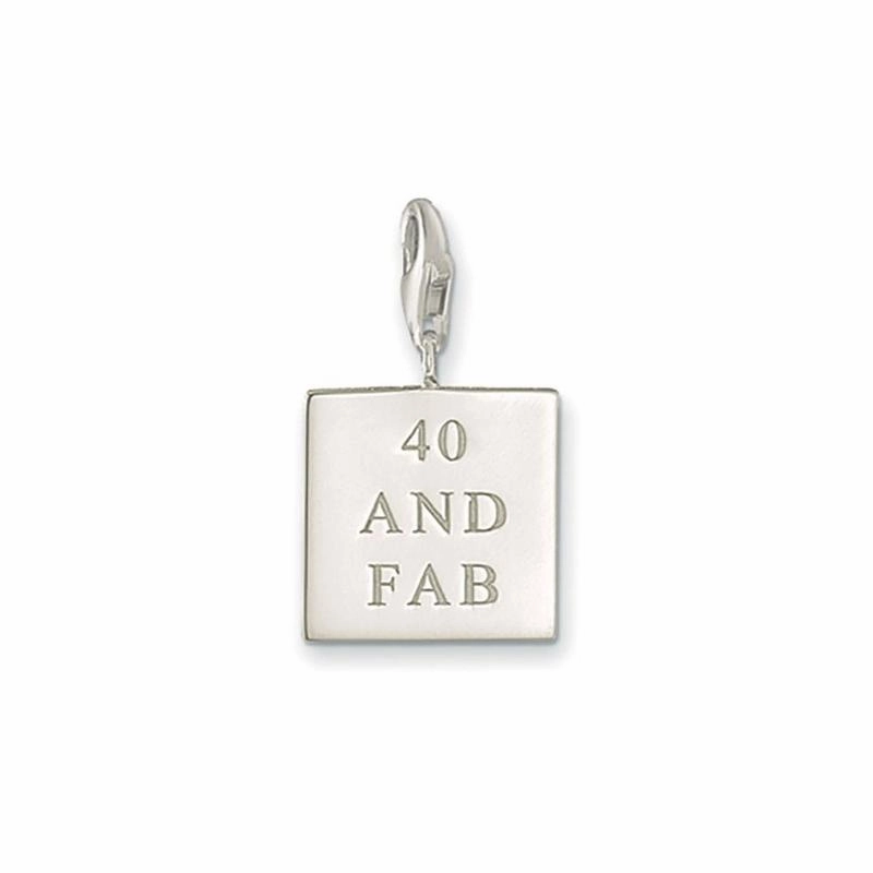 Thomas Sabo Sterling Silver 40 & Fab Charm