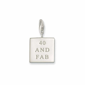 Thomas Sabo Sterling Silver 40 & Fab Charm