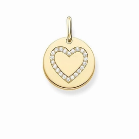 Thomas Sabo Sterling Silver Heart Disc Pendant