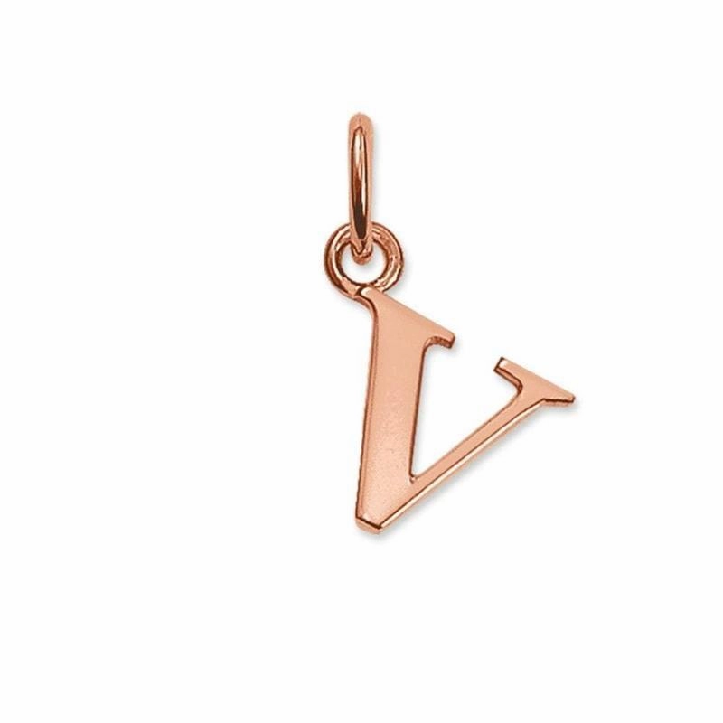 Thomas Sabo STERLING SILVER Rose Gold Plated Letter V