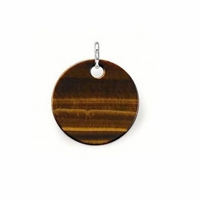 Thomas Sabo Sterling Silver Tigers Eye Small Disc Pendant