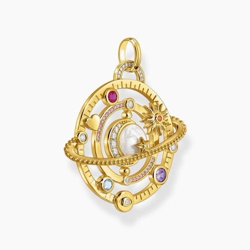 Thomas Sabo Yellow-Gold plated Pendant with Planetary Ring