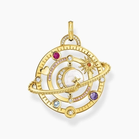 Thomas Sabo Yellow-Gold plated Pendant with Planetary Ring
