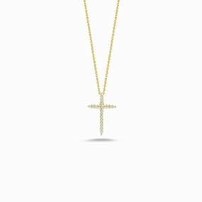 Tiny Treasures Sliver Diamond Cross Pendant